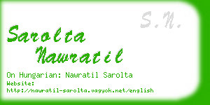 sarolta nawratil business card